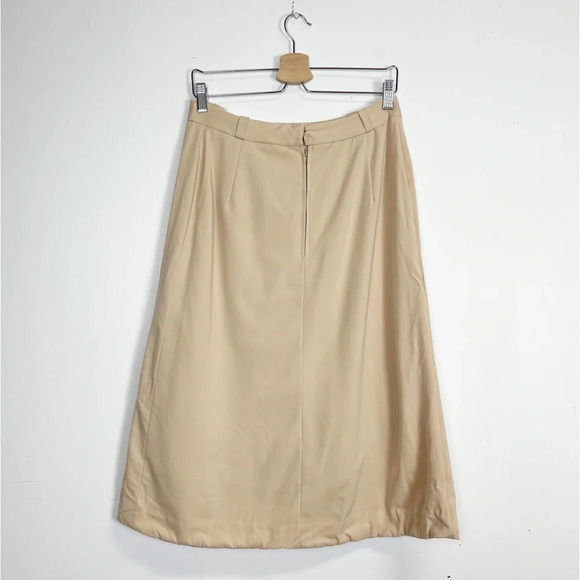 GUCCI Skirt Womens Tan Wool Made in Italy Vintage Size IT 46 / US 10 - Picture 2 of 13